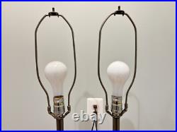 RARE! Stiffel Mid Century Modern MCM Pair of Lamps with Original Shades Excellent