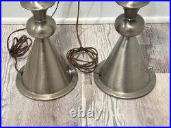 RARE! Stiffel Mid Century Modern MCM Pair of Lamps with Original Shades Excellent