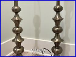 RARE! Stiffel Mid Century Modern MCM Pair of Lamps with Original Shades Excellent