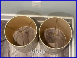 RARE! Stiffel Mid Century Modern MCM Pair of Lamps with Original Shades Excellent