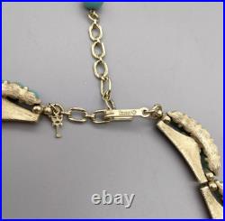 RARE Trifari Faux Turquoise Gold Tone Collar Necklace Mid Century Modern 1960s RARE Trifari Faux Turquoise Gold Tone Collar Necklace Mid Century Modern 1960s