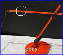 RARE! VENETA LUMI Red Desk Table Lamp Made In Italy 80s Vintage MCM Minimalist RARE! VENETA LUMI Red Desk Table Lamp Made In Italy 80s Vintage MCM Minimalist