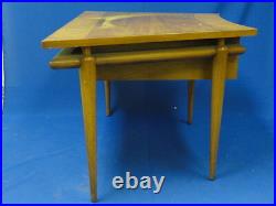 RARE VINTAGE 50's MID CENTURY MODERN TRAPEZOID CURVILINEAR WIDDICOMB LAMP TABLE