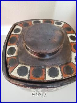 RARE VINTAGE 50s-60s Eduardo Vega MID CENTURY MODERN Geometric CUBIST VASE JAR