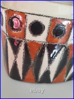 RARE VINTAGE 50s-60s Eduardo Vega MID CENTURY MODERN Geometric CUBIST VASE JAR