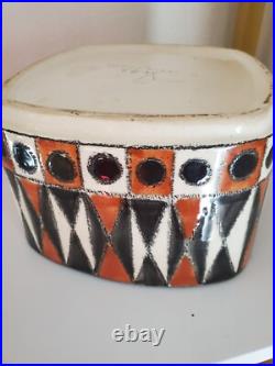 RARE VINTAGE 50s-60s Eduardo Vega MID CENTURY MODERN Geometric CUBIST VASE JAR