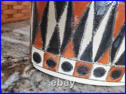 RARE VINTAGE 50s-60s Eduardo Vega MID CENTURY MODERN Geometric CUBIST VASE JAR
