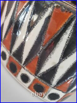 RARE VINTAGE 50s-60s Eduardo Vega MID CENTURY MODERN Geometric CUBIST VASE JAR