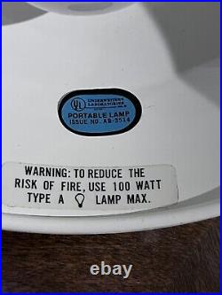 RARE VTG LUXO White Lamp withvice Mid Century Modern MCM EUC TESTED/WORKS