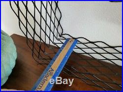 RARE VTG/Mid-Century Modern/MCM HUGE Metal/Wire WALL SHELF Shadow BOX 32x23x4