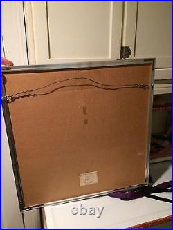RARE VTG Mirror Mid Century Modern 60s Retro Metal NY Fernand Mann Space BOXES