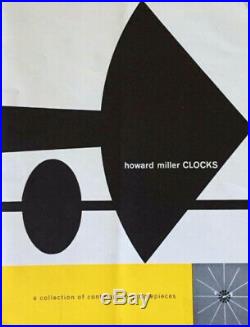 RARE Vintage 1950 George Nelson Howard Miller Chronopak Table Clock Model 4765