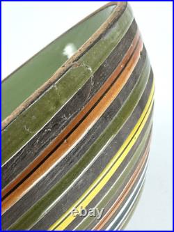 RARE Vintage 1950s ALDO LONDI Striped TIDBITS Bowl For RAYMOR Italian MCM Dish