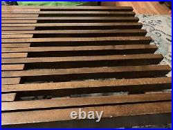 RARE Vintage 1960s Mid Century Modern Expandable Slat Bench / Coffee Table