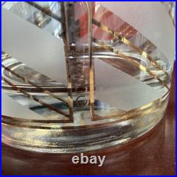 RARE Vintage 24K Gold Culver Frosted Striped Old Fashioned Glasses. Signed