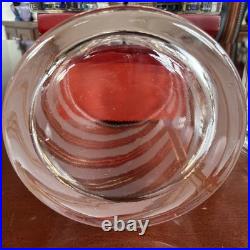 RARE Vintage 24K Gold Culver Frosted Striped Old Fashioned Glasses. Signed