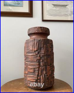 RARE Vintage 7071-40 MCM 16 Brutalist Carstens Tonnieshof West Germany Vase