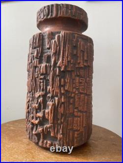 RARE Vintage 7071-40 MCM 16 Brutalist Carstens Tonnieshof West Germany Vase
