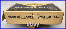 RARE Vintage Bissell-Ette Mid Century Modern Floor Carpet Sweeper MCM Decor Box