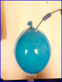 RARE! Vintage Blue wall Lamp Pop Art Mid Century Modern Balloon