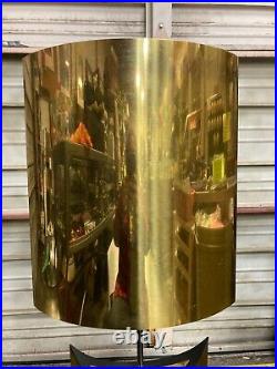 RARE! Vintage CURTIS JERE (signed) Mid-Century Modern Polished Brass Table Lamp