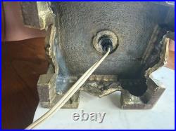 RARE Vintage Carl Falkenstein Lamp Hollywood Regency MCM Brass Marble +Shade