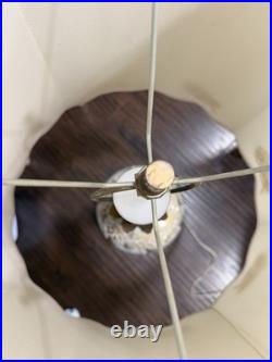 RARE Vintage Carl Falkenstein Lamp Hollywood Regency MCM Brass Marble +Shade