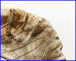 RARE Vintage Cast Metal Leaf Bowl Brass Bronze Tone Finish Mid Century Modern