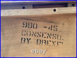 RARE Vintage Consensus by Drexel Console Sofa Table Midcentury Modern MCM Oak