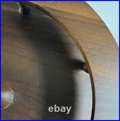 RARE Vintage Decatur Deco Walnut Wood Lazy Susan MCM Table Centerpiece Organizer