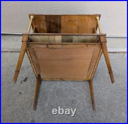 RARE Vintage John Widdicomb Mid Century Modern 2-Tier End Table Regency Campaign