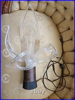 RARE Vintage MCM 1970's Lights Fantastic Acrylic Sculpture Table Lamp