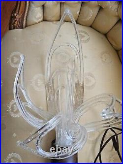 RARE Vintage MCM 1970's Lights Fantastic Acrylic Sculpture Table Lamp