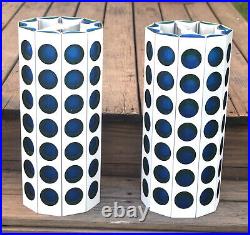 RARE Vintage MCM Mid Century Modern Blue Green Swag Hanging Swag Light Fixtures RARE Vintage MCM Mid Century Modern Blue Green Swag Hanging Swag Light Fixtures