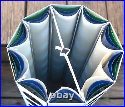 RARE Vintage MCM Mid Century Modern Blue Green Swag Hanging Swag Light Fixtures RARE Vintage MCM Mid Century Modern Blue Green Swag Hanging Swag Light Fixtures