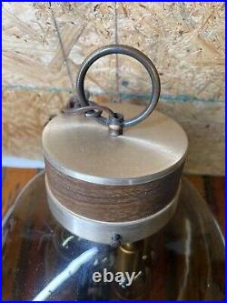 RARE Vintage MCM Swag Lamp Smoked Glass 36Globe Orb 4 Bulbs Cascading Lights