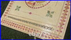 RARE Vintage Mid Century Danish Modern TV Tray Tables MCM Marquetry Wood OVERLAY