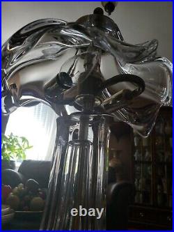 RARE Vintage Mid-Century Modern French Cofrac Art Verrier Crystal Table Lamp19