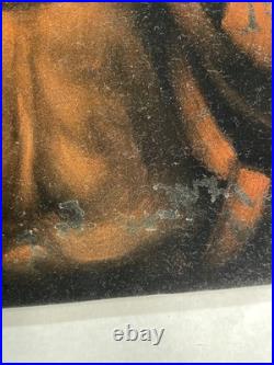 RARE Vintage Mid Century Modern MCM Jimi Hendrix Velvet Painting 12 x 18