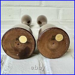 RARE Vintage Pair Cece Sweden Mid Century Wood Tulip Candlestick Holders 12.25 RARE Vintage Pair Cece Sweden Mid Century Wood Tulip Candlestick Holders 12.25