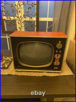 RARE Vintage RCA Victor CRT TV 15 Red Oriental Style Mid Century Modern