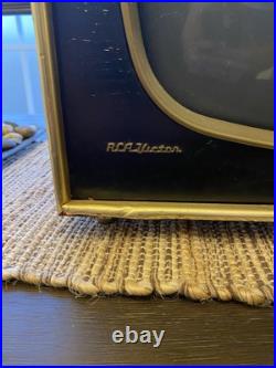 RARE Vintage RCA Victor CRT TV 15 Red Oriental Style Mid Century Modern