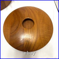 RARE Vintage Richard Nissen Teak Wood Ice Bucket MCM Danish made in Denmark