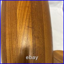 RARE Vintage Richard Nissen Teak Wood Ice Bucket MCM Danish made in Denmark