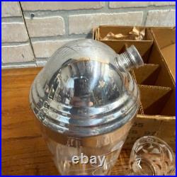 RARE Vintage Royal Ascot Mid-Century Modern Atomic Cocktail Shaker 7pc Set MCM