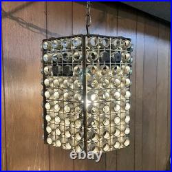 RARE Vintage Soviet Era Swag Lamp MCM Mid Century Modern Hanging Lamp WORKS