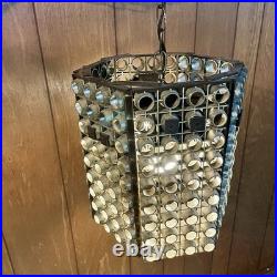 RARE Vintage Soviet Era Swag Lamp MCM Mid Century Modern Hanging Lamp WORKS