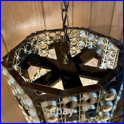 RARE Vintage Soviet Era Swag Lamp MCM Mid Century Modern Hanging Lamp WORKS