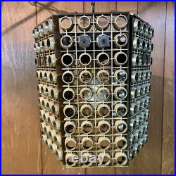 RARE Vintage Soviet Era Swag Lamp MCM Mid Century Modern Hanging Lamp WORKS