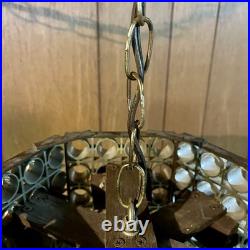 RARE Vintage Soviet Era Swag Lamp MCM Mid Century Modern Hanging Lamp WORKS
